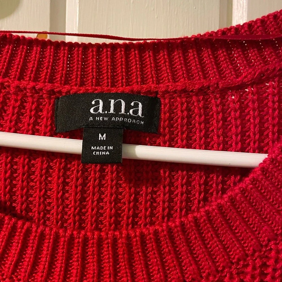 a.n.a. red open arm sweater-medium NWT - Picture 4 of 5